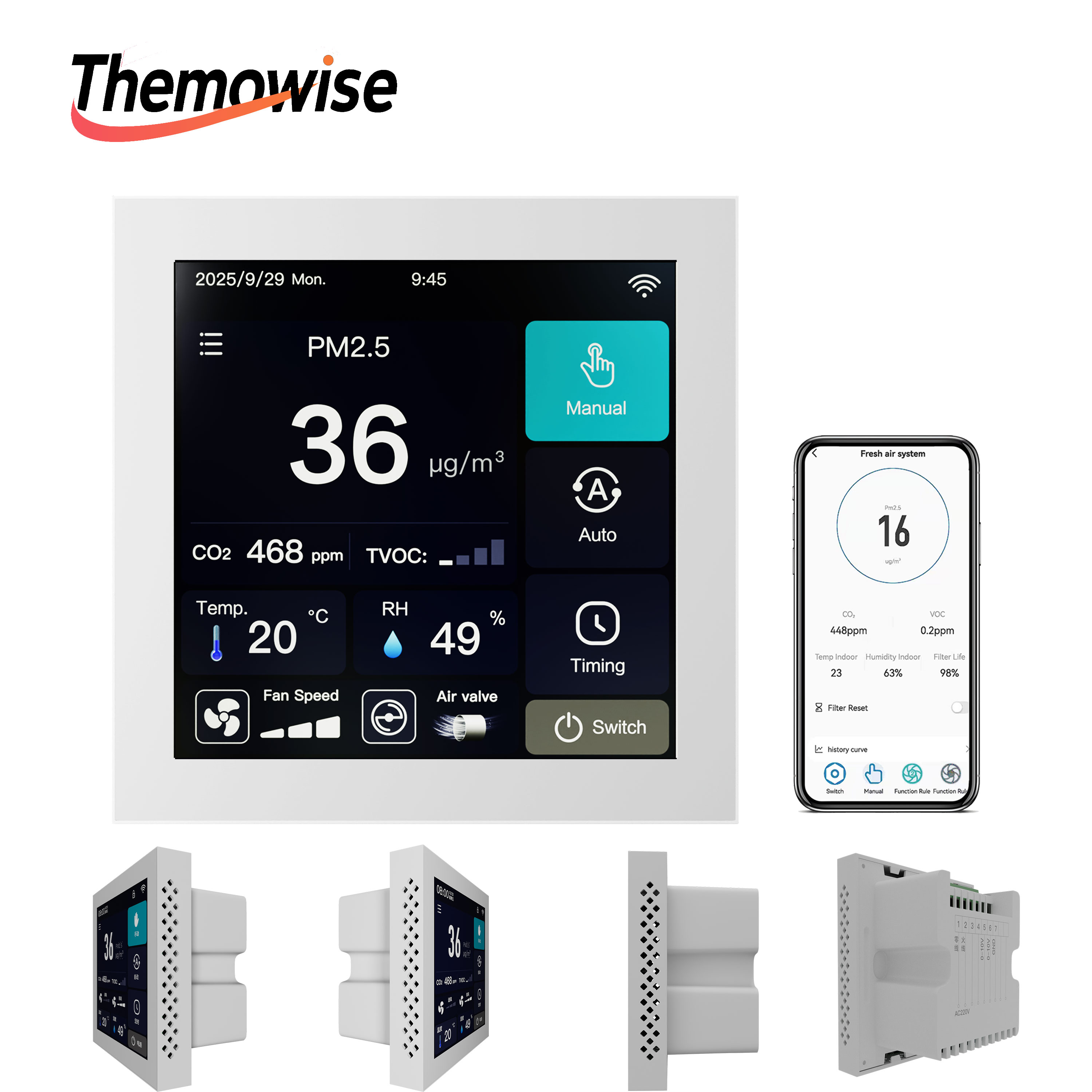 Smart Home Ventilation - WIFI Home Smart Air Quality Manager