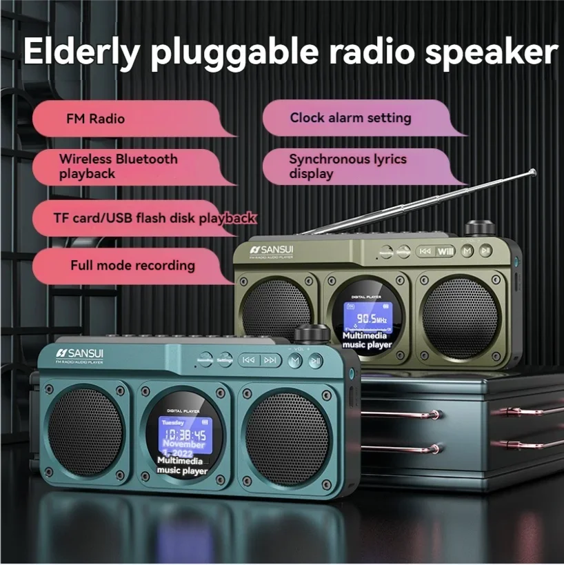 Smart Elderly Home - SANSUI F28 Dual Speaker Wireless Bluetooth