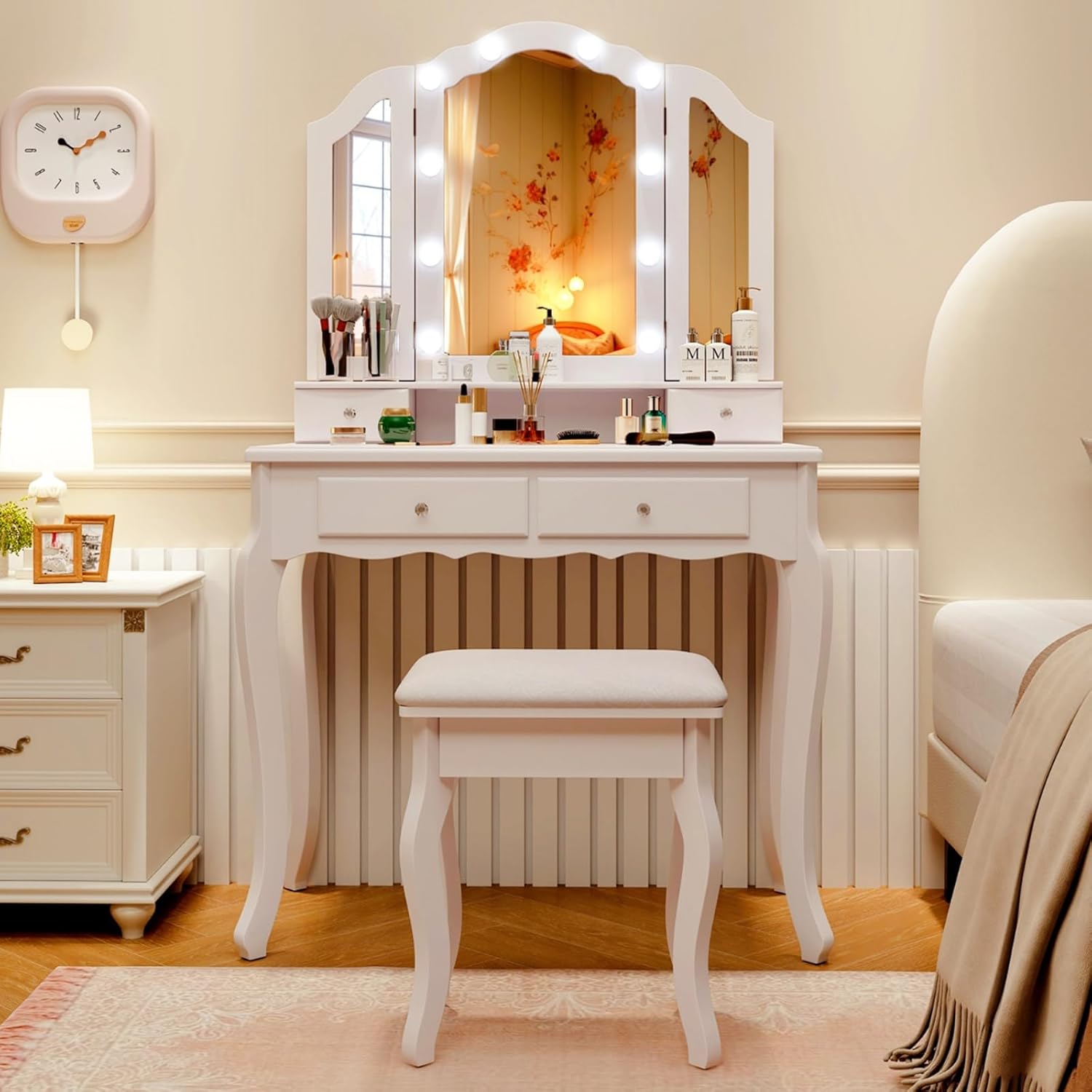 Smart Home Retrofit - Vanity Desk with Lights - Makeup