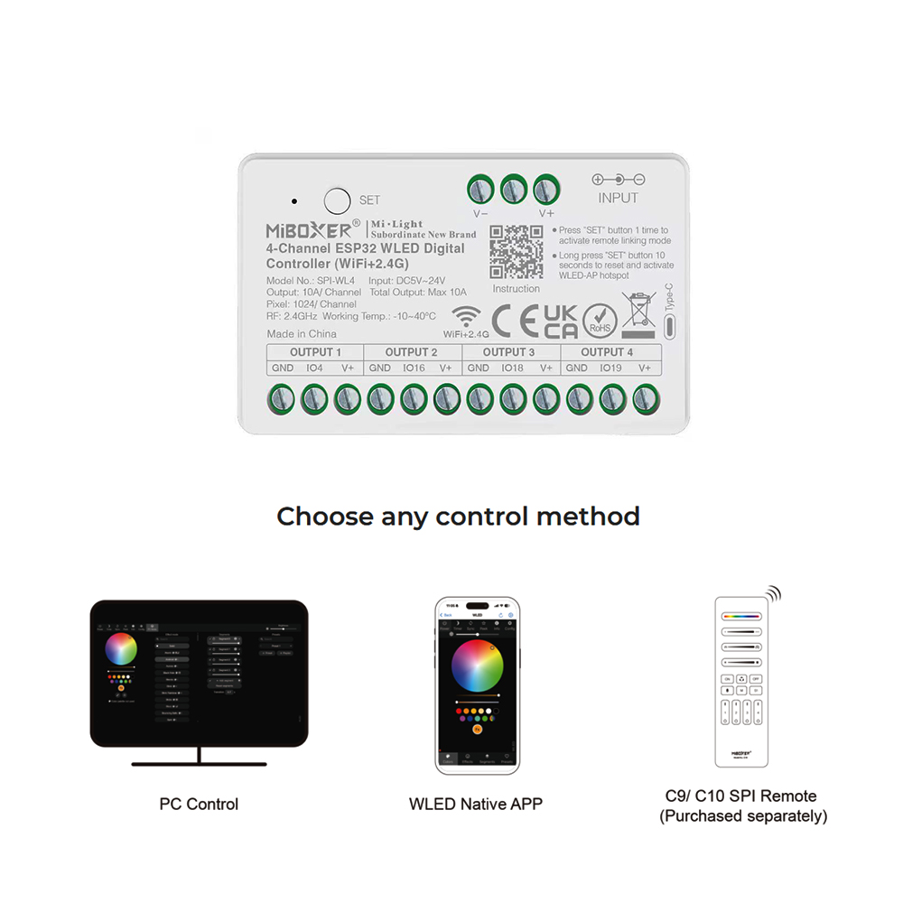 Miboxer SPIW5-4 5in1 SPI LED C - Wifi Led Dimmer review and price