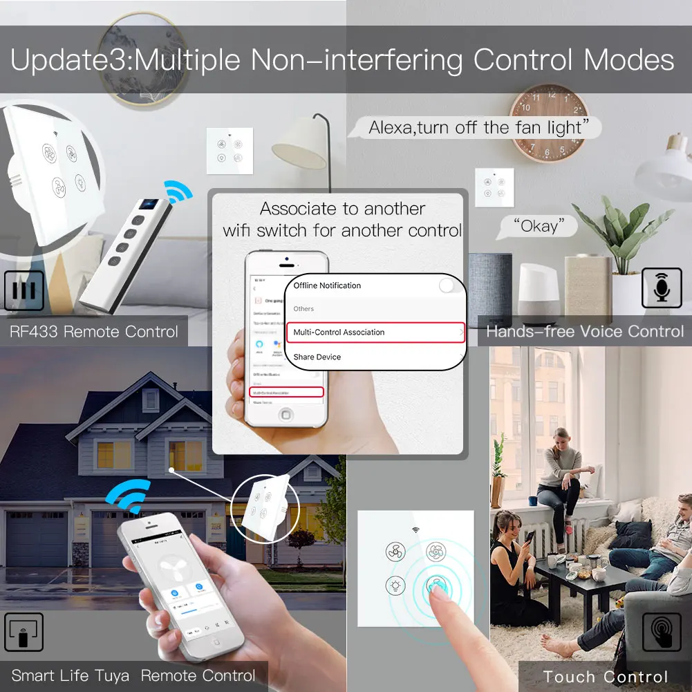 New WiFi RF Smart Ceiling Fan  - Smart Home Ventilation review and price