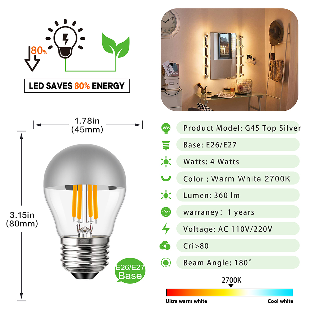 G45 Edison LED Night Bulb E12  - Smart Home Retrofit review and price