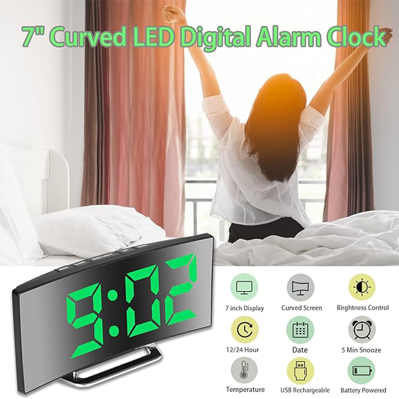LED Digital Alarm Clock Curved - Smart Home Retrofit review and price
